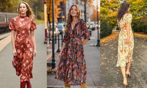 4 kiểu váy hoa đang được yêu thích mùa thu, diện đi làm hay đi chơi đều đẹp
