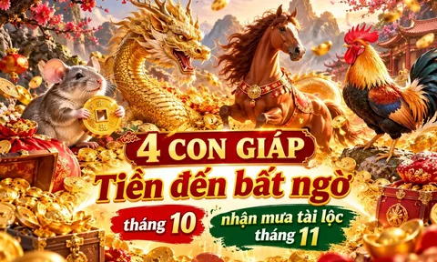 4 con giáp Tiền đến bất ngờ tháng 10, nhận mưa tài lộc tháng 11
