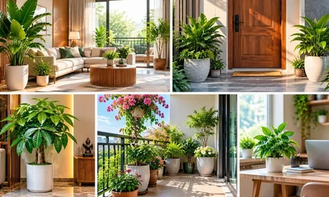 5 vị trí đặt cây xanh trong nhà giúp vượng khí, hút tài lộc theo phong thủy