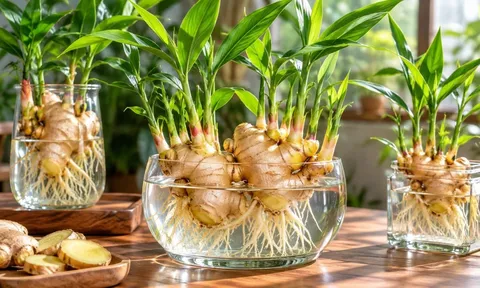 Mẹo trồng gừng thủy sinh: Chỉ cần làm đúng 5 bước, củ gừng lên mầm xanh tốt, đẻ nhánh đẹp mắt