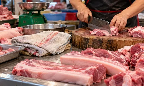 Vì sao hàng thịt luôn có những chiếc khăn để trên bàn?
