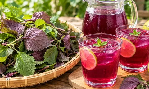 Cách nấu tía tô cho nước màu đẹp mắt, thơm ngon: Chỉ thêm 1 bước, nước không bị đục