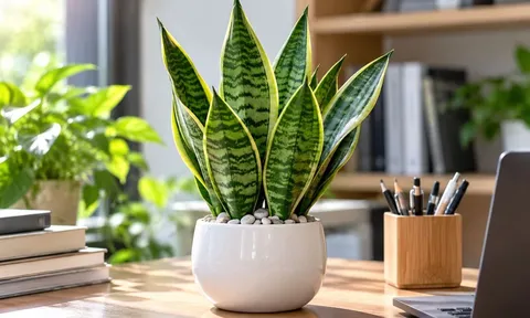 4 tuổi con giáp thích hợp trồng cây lưỡi hổ phong thủy ở bàn làm việc
