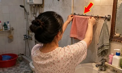 Vì sao không nên treo khăn mặt trong nhà tắm?