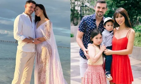 Siêu mẫu Hà Anh khoe chồng Tây cao 1m94: Đẹp như nam vương, cưng chiều vợ con hết mực