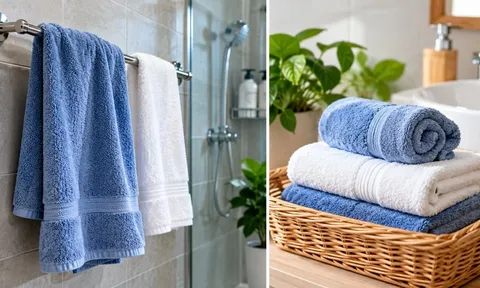 Khăn mặt, khăn tắm dùng xong có nên treo trong nhà tắm?