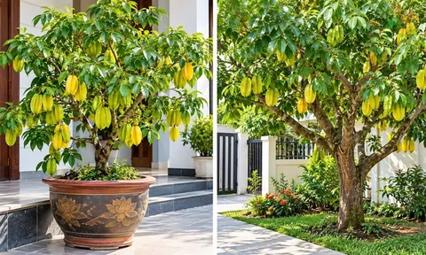 Trồng cây khế phong thủy trước nhà: Nên trồng trong chậu hay xuống đất để vừa đẹp vừa dễ chăm?