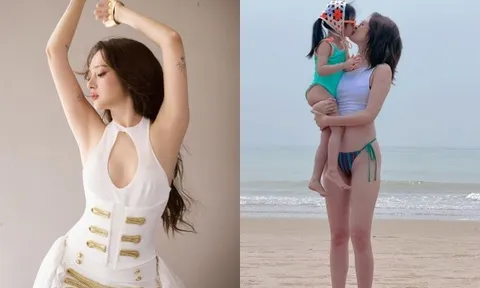 Gái một con "trông mòn con mắt" khoe chân dài cực phẩm với bikini, ái nữ 3 tuổi càng lớn càng xinh "y khuôn" mẹ