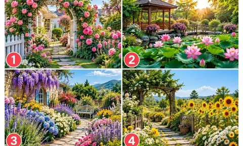 Chọn 1 vườn hoa bạn thấy đẹp nhất, để xem năng lượng của bạn tỏa ra thế nào