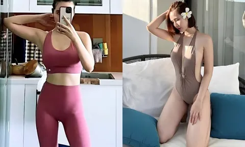 Mỹ nhân VTV chăm diện bikini khoe dáng sau sinh đẹp nuột nà, U40 trẻ như chị gái của con trai 11 tuổi