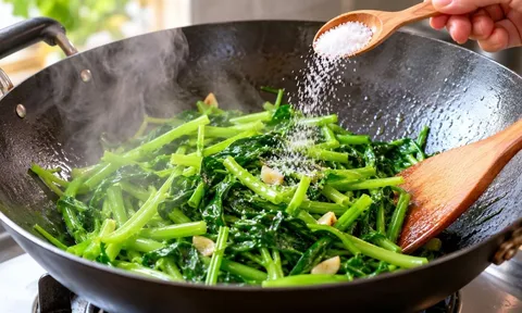 Xào rau đừng vội cho muối: Thời điểm nêm gia vị nhiều người vẫn làm sai