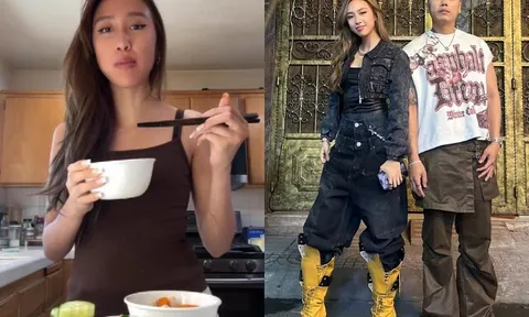 Con gái Thái VG trổ tài vào bếp nấu món Việt, xinh như hoa hậu còn giỏi giang khiến bố tự hào
