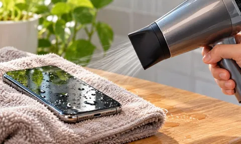 Có nên dùng máy sấy tóc để làm khô điện thoại bị dính nước?