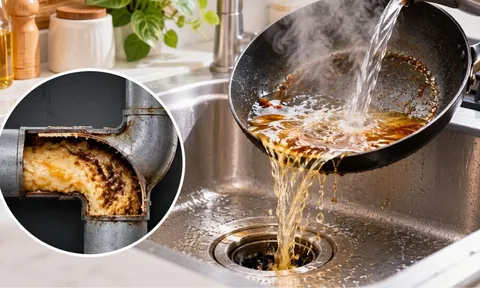 Có nên dùng nước nóng dội rửa nồi chảo đầy dầu mỡ?