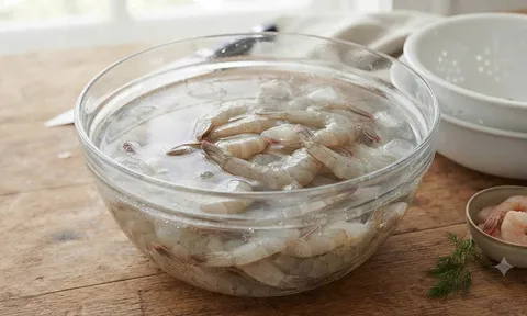Thả thứ này vào rã đông tôm, thịt tôm tươi ngon như vừa mua từ chợ về