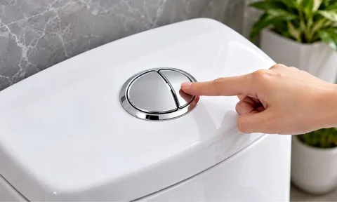 Vì sao bồn cầu có 2 nút xả? Nhiều người dùng mỗi ngày nhưng chưa biết cách dùng đúng