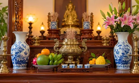 Vì sao không nên để bình hoa trống trên ban thờ?