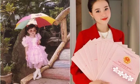 "Công chúa" váy hồng này lớn lên thành mỹ nhân nhiều sổ đỏ trong showbiz Việt, được bố mẹ nuôi dạy khắt khe