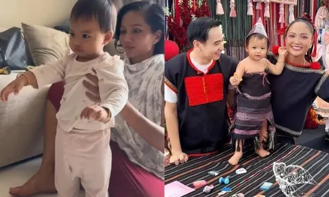 "Em bé Ê Đê" nhà H'Hen Niê tập đi cực nhanh nhẹn, nay tự lập không cần ngủ cùng bố mẹ
