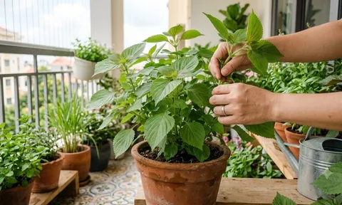 Trồng tía tô tại nhà để ăn, nhớ 4 điều này để cây xanh tốt, hái được lâu