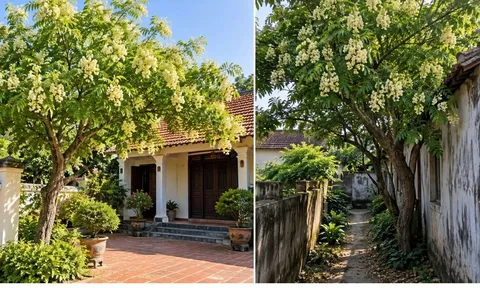 Vì sao người xưa thích trồng cây hoa hòe trước nhà nhưng lại kiêng phía sau?
