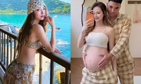 MC Đài truyền hình Việt Nam khoe bụng bầu sắp "vỡ chum" với chồng cầu thủ, sắp rời sóng trực tiếp sinh con