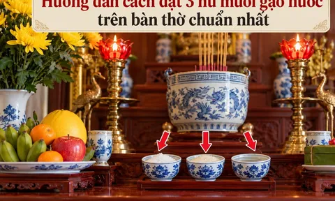 Hướng dẫn cách đặt 3 hũ muối gạo nước trên bàn thờ chuẩn nhất
