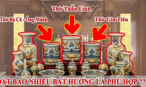Vị trí đặt 3 bát hương trên bàn thờ chuẩn nhất