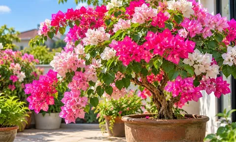 Mẹo "trị" hoa giấy tốt lá, xanh um nhưng không ra hoa: Làm đúng bước này Hoa Bung Nở Rực Rỡ