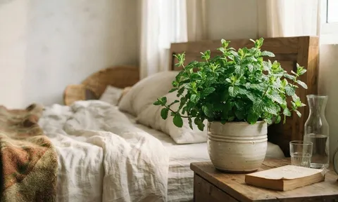 Vì sao nên đặt 1 bình rau húng ở trong phòng ngủ?