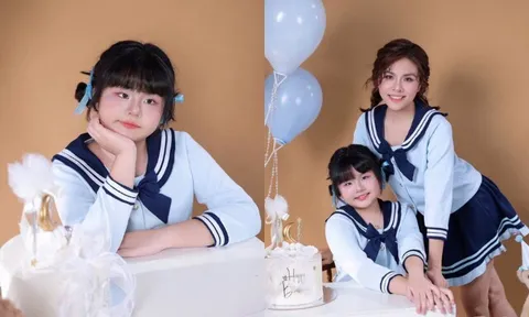Vân Trang mừng ái nữ đầu lòng lên 10 tuổi, bé Queenie được khen ngợi hiểu chuyện, ra dáng chị cả yêu thương em