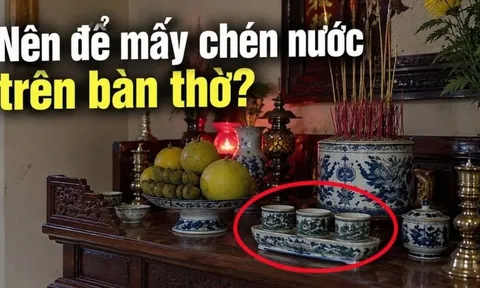 Đặt chén nước lên bàn thờ nên đặt 3 hay 5 chén mới đúng phong thủy?