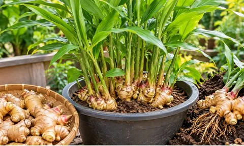 Trồng gừng phong thủy: 5 mẹo giúp cây đẻ nhiều nhánh, củ to, sai củ