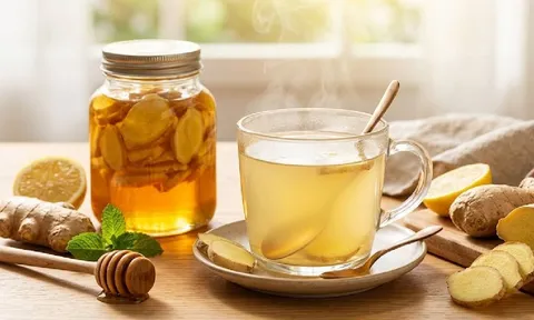 Vì sao nên uống nước gừng mật ong vào buổi sáng?