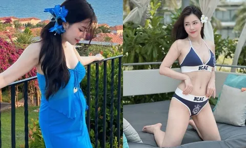 Mỹ nhân Việt phải lòng bạn diễn điển trai, mang bầu mặc bikini khoe bụng tròn xoe, U40 đẹp nõn nà sau sinh nở
