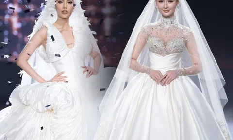 Siêu mẫu Lan Khuê catwalk "thần sầu", Á hậu Cẩm Ly "xinh như búp bê" khi diện váy cưới
