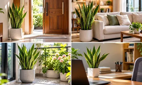  Cây lưỡi hổ đặt vị trí nào để tốt cho phong thủy? 4 nơi nên đặt, vừa đẹp nhà vừa hút sinh khí