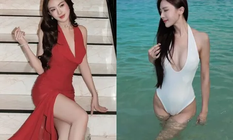 "Búp bê" Lâm Đồng mặc áo tắm khoe đường cong "vạn người mê", U40 độc thân sống giàu sướng