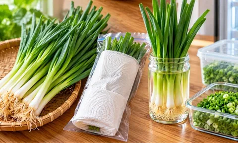 Mẹo cất hành lá tươi lâu, giữ mùi thơm, không vàng úa