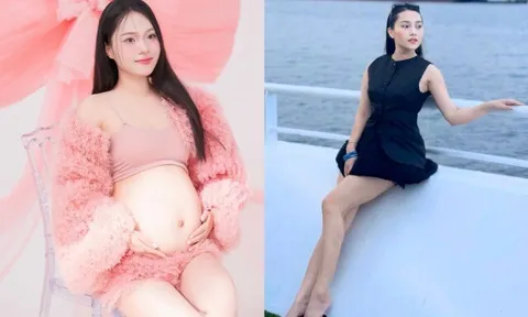 Cô gái Lào Cai khiến sao nam VTV say đắm, bầu "vượt mặt" vẫn xinh rạng rỡ, sinh xong trẻ như chị gái của con