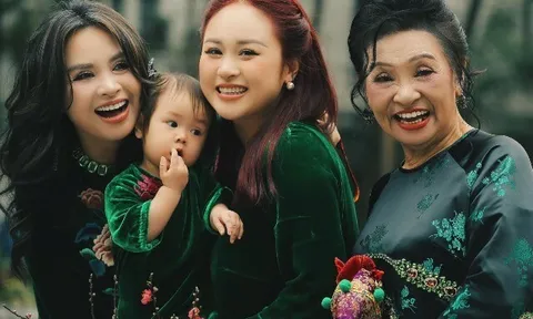 NSND Thanh Lam khoe nhan sắc 4 thế hệ gia đình xinh như hoa, bạn trai bác sĩ chúc mừng con gái bạn đời