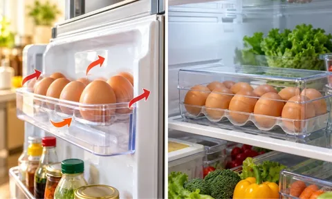 Tại sao không nên cất trứng ở cánh tủ lạnh?