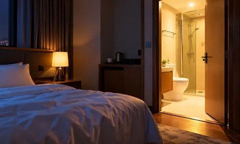 Tại sao nên bật đèn nhà vệ sinh khi ngủ xuyên đêm ở khách sạn?