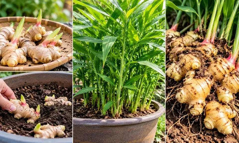 Cách trồng gừng trong chậu tại nhà để nhiều nhánh, nhiều củ, củ to mập