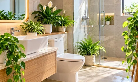 Vì sao nhiều người thích trồng cây trong nhà vệ sinh, nhà tắm?