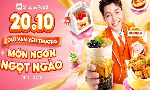 ShopeeFood chiêu đãi phái đẹp bằng vạn món ngon cùng deal hời nhân dịp 20.10