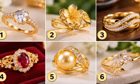 Chọn 1 chiếc nhẫn vàng mà bạn ấn tượng nhất để xem khả năng tài chính về sau