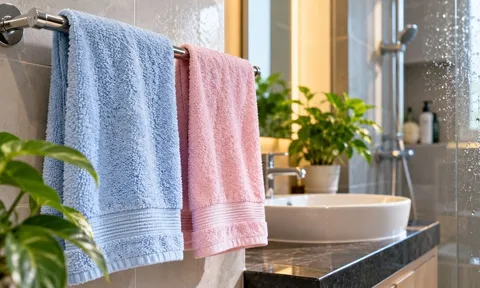  Khăn mặt có nên treo trong nhà tắm?