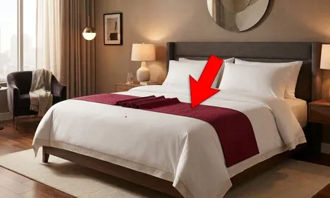 Vì sao khách sạn luôn để một tấm vải nhỏ vắt ngang giường?