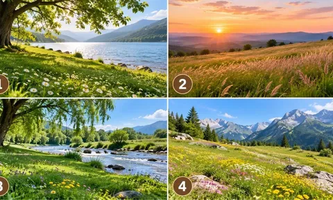 Chọn 1 bãi cỏ bạn cảm thấy an toàn để ngồi thư giãn